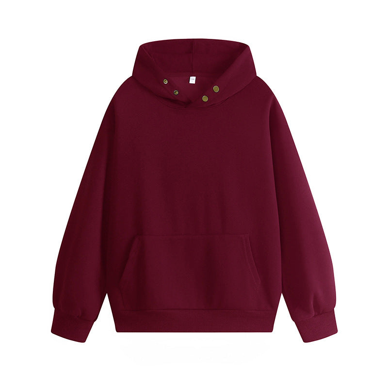 Hooded sweatshirt for women with innovative cut and practical snap buttons Lune London
