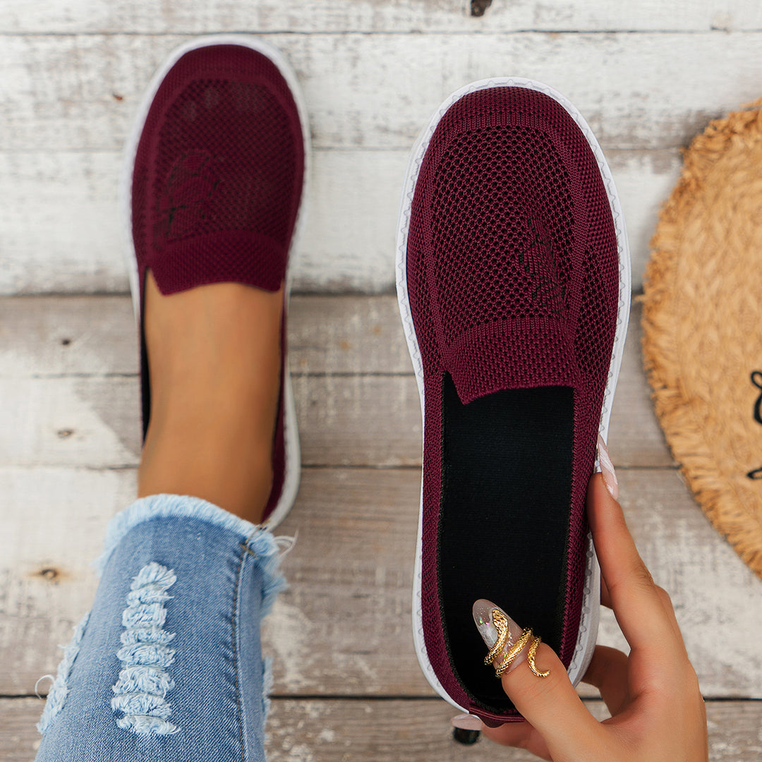 Ladies Breathable Casual Slip-On Shoes with Flexible Mesh Upper Lune London