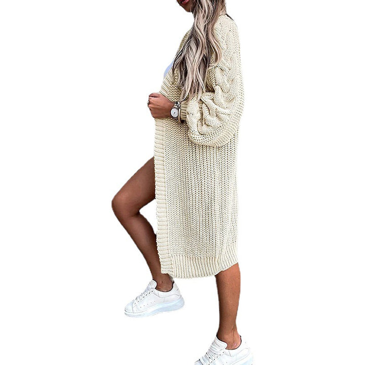 Cardigan en tricot épais pour femmes avec des manches volumineuses et une ouverture devant Chic & Stil