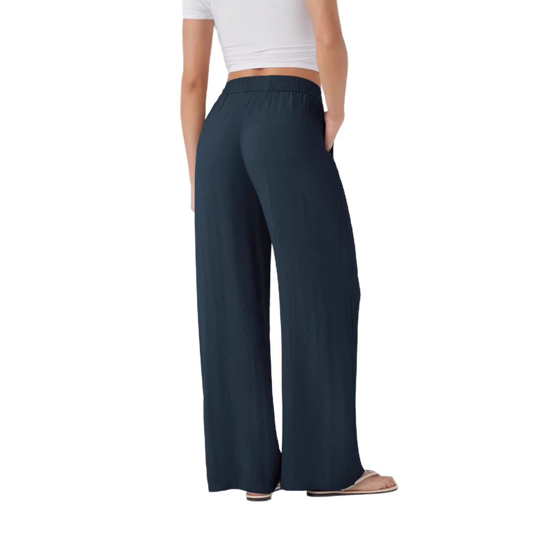 Pantalons palazzo larges pour femmes avec taille élastique et poches pratiques Chic & Stil