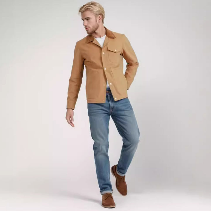 Versatile cotton jacket for men with practical pockets Lune London