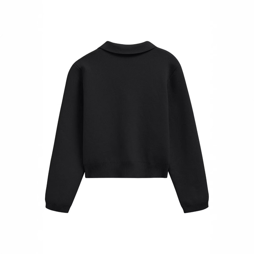 Women's knit jacket with button details and side pockets Lune London