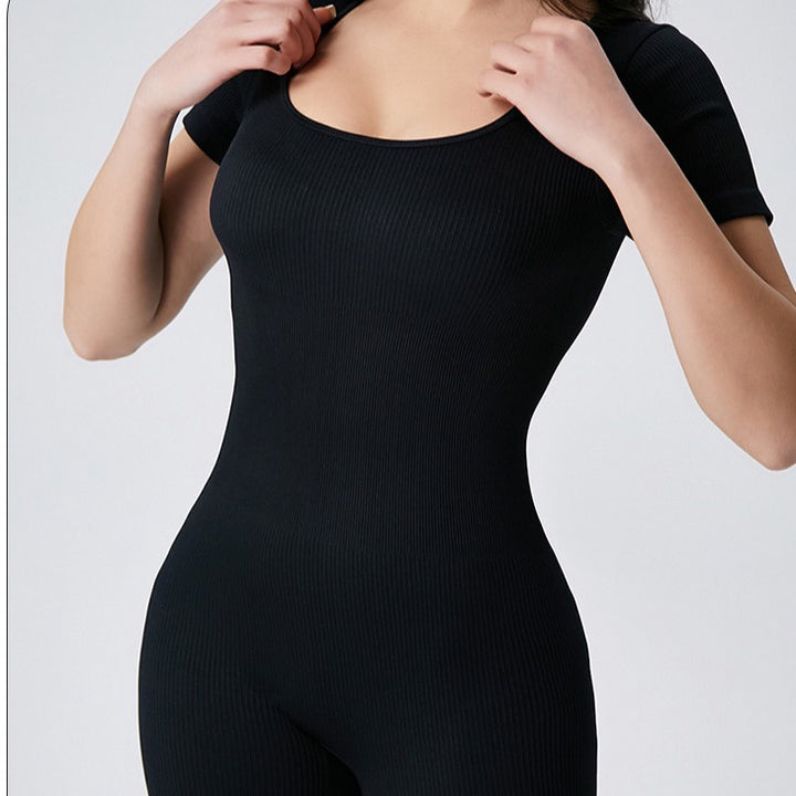 Ladies Short Sleeve Sporty Jumpsuit with Great Comfort Lune London