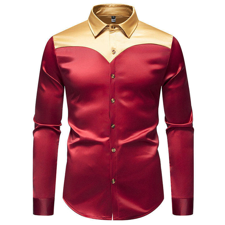 Elegant shirt for men with contrasting collar and button placket Lune London