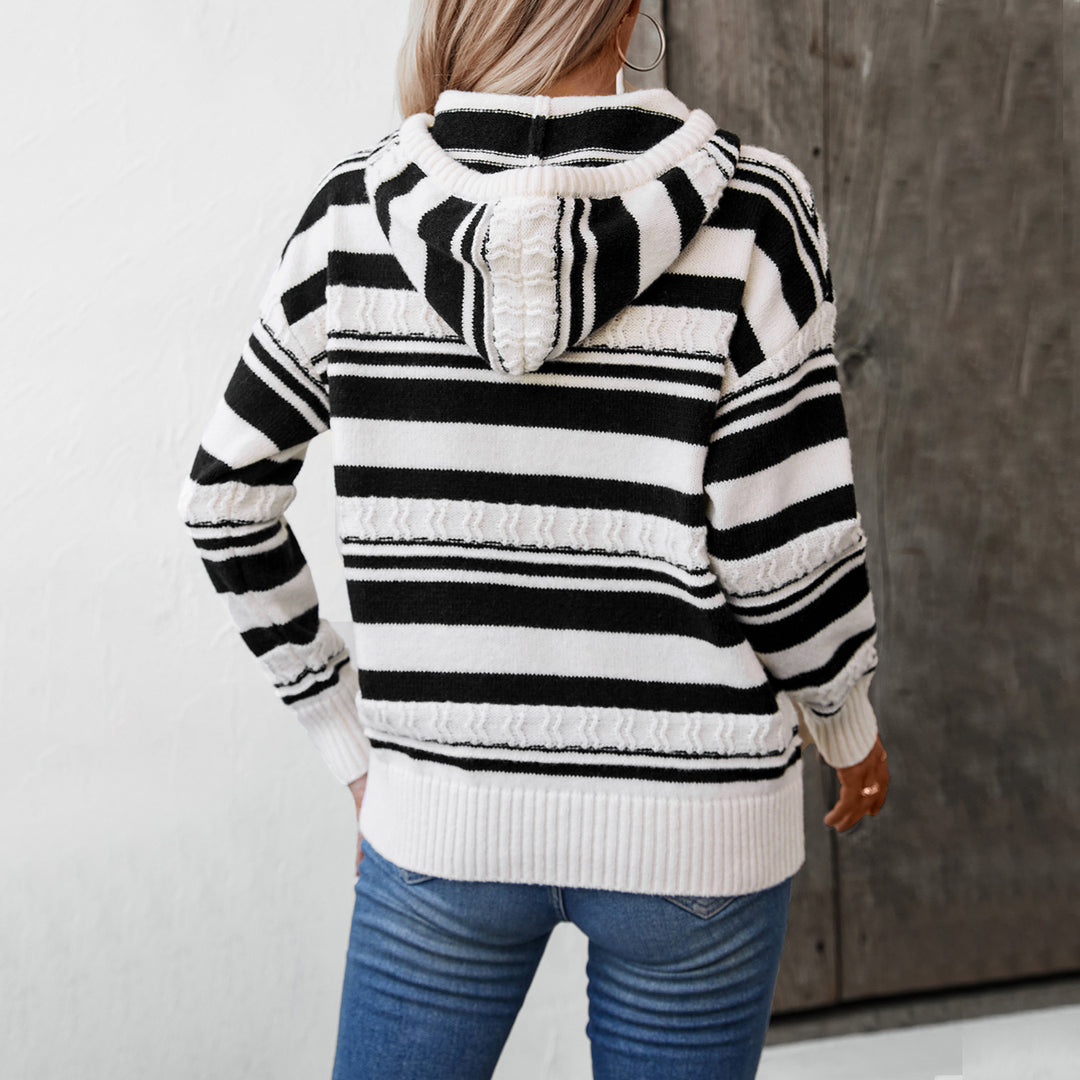 Women's hoodie with modern stripe patterns Lune London