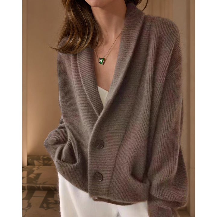 Women's knitted jacket with elegant button details and a relaxed fit Lune London