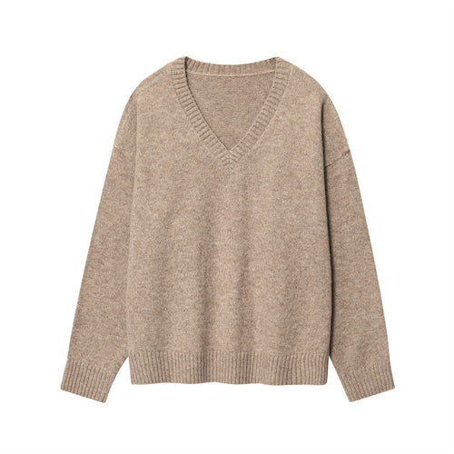 Pull femme en V en laine douce Chic & Stil