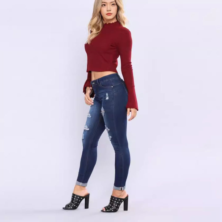 Women's Slim-Fit Jeans with trendy Destroyed details Lune London
