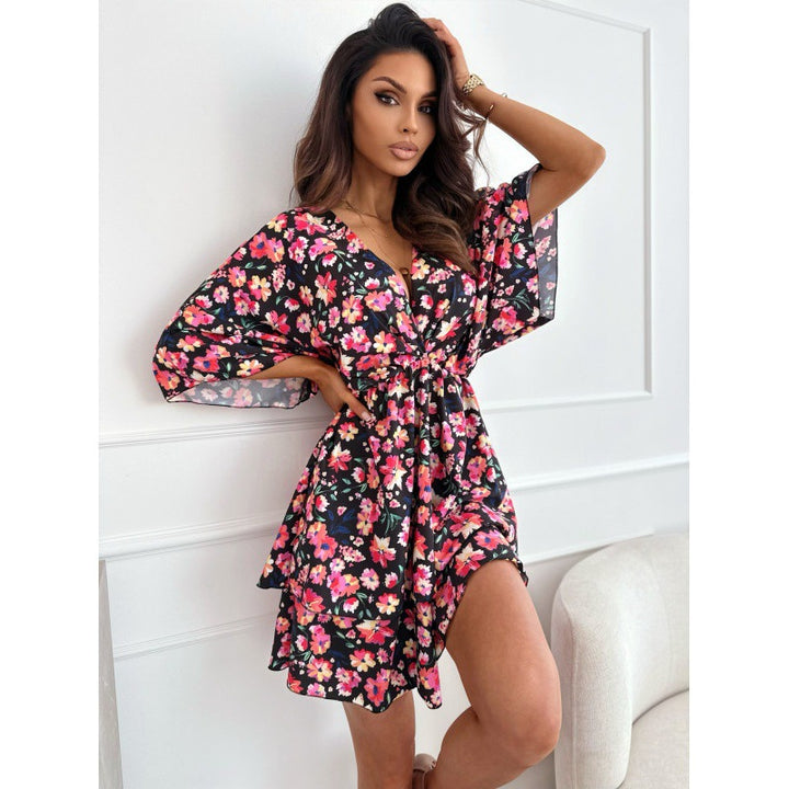 Lune London floral print wrap dress for women