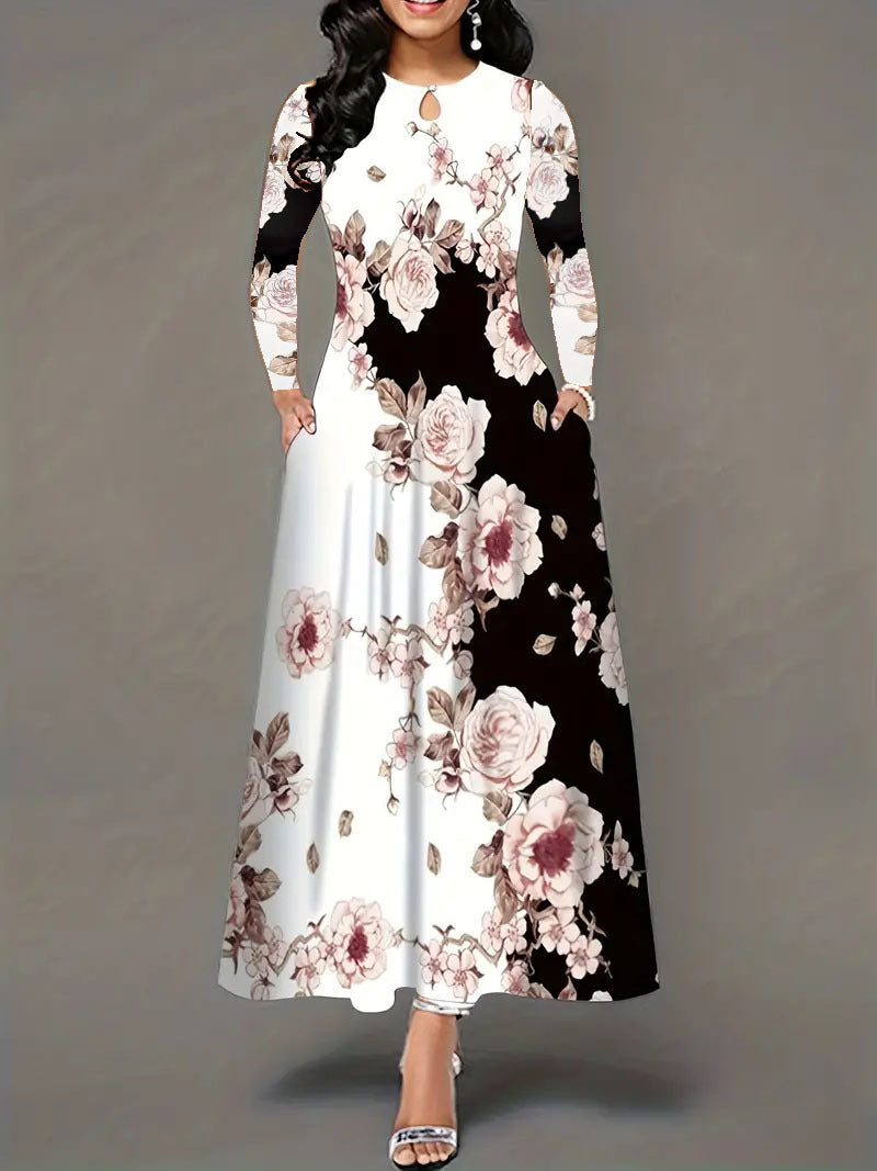Lune London Floral Print Maxi Dress for Women