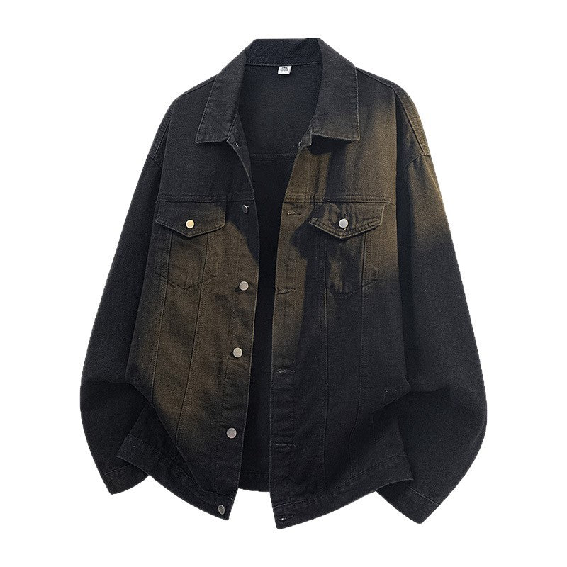 Ladies Oversize Jean Jacket with Color Gradient Lune London