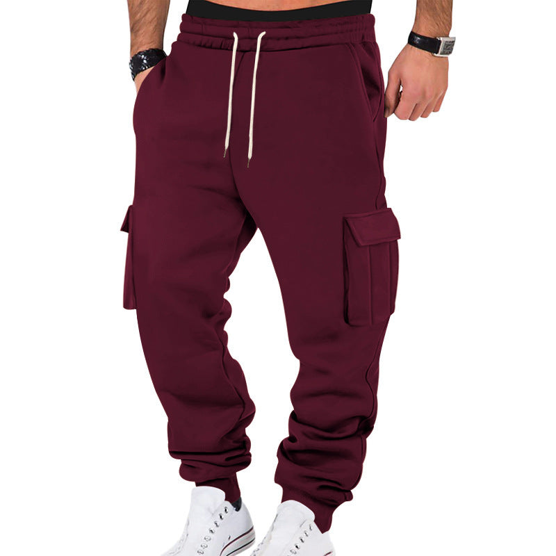 Men's cargo jogger pants with elastic waistband and practical pockets Lune London