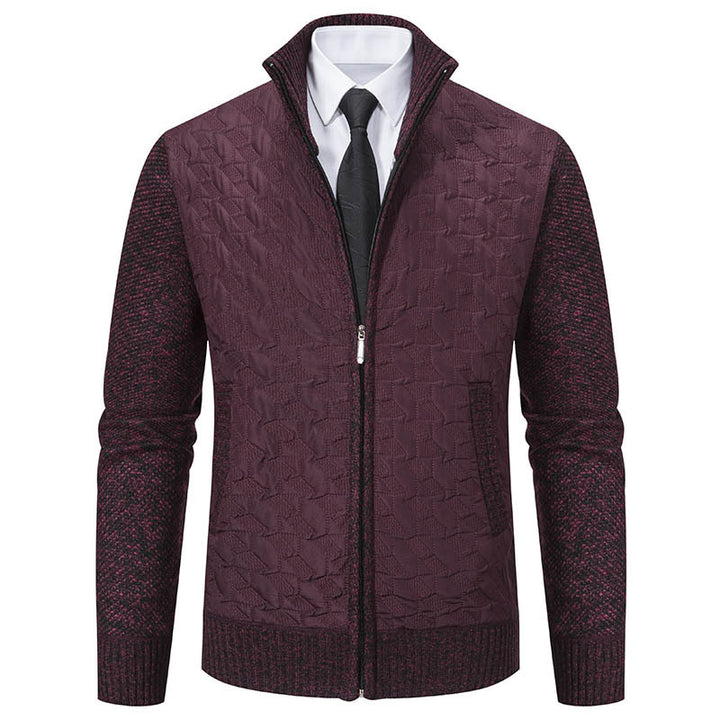 Elegant hybrid jacket for men with quilted design and refined knitted sleeves Lune London