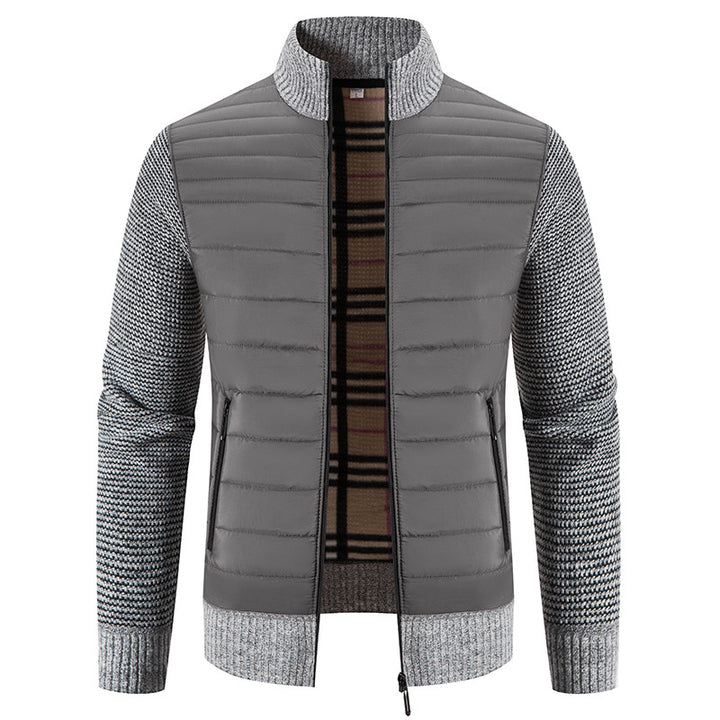 Casual quilted jacket for men with knit sleeves Lune London