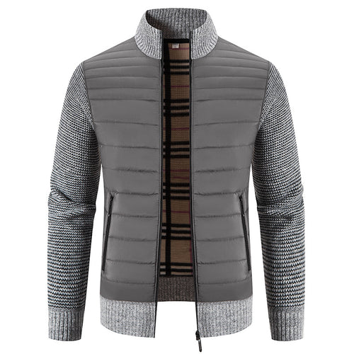 Casual quilted jacket for men with knit sleeves Lune London