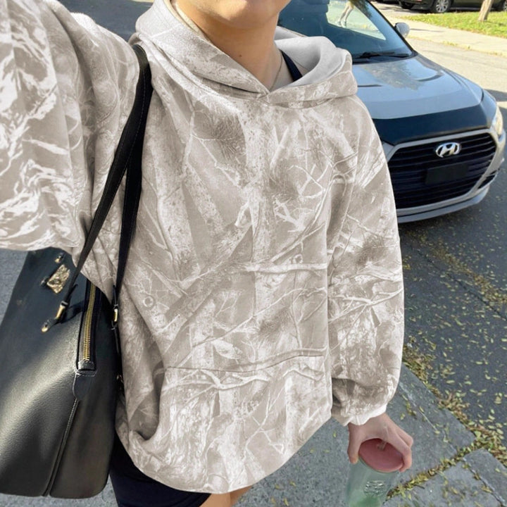 Sweat à capuche décontracté pour femmes avec motif camouflage Chic & Stil