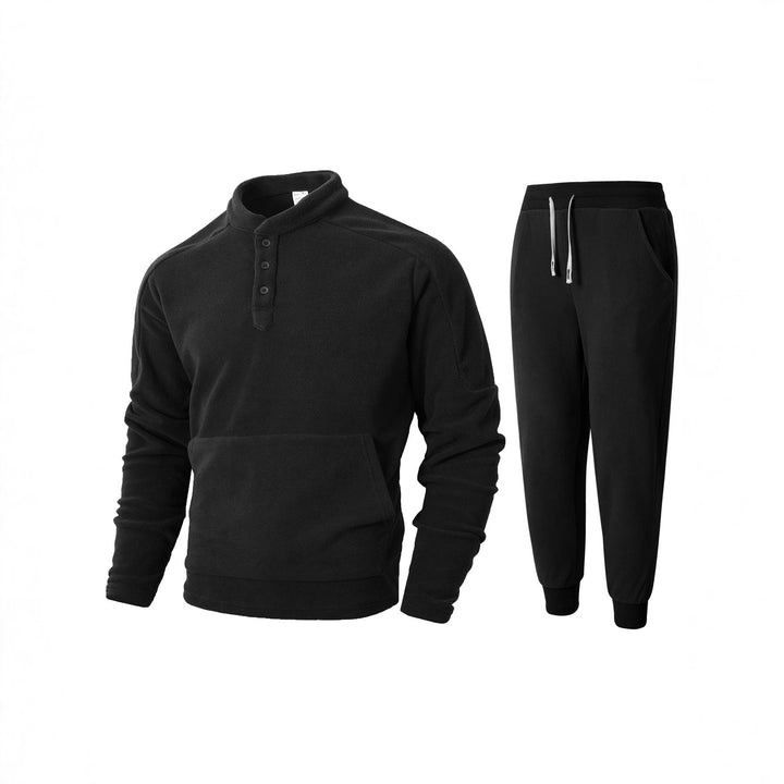 Men's fleece sweatshirt with high collar and practical side pockets Lune London