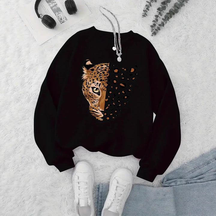 Sweatshirt femme avec motifs léopard Chic & Stil
