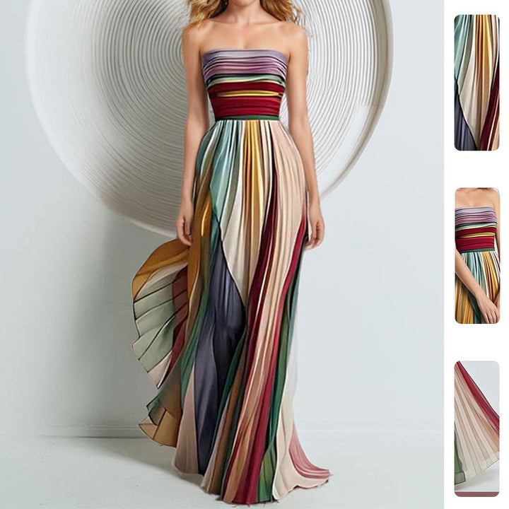 Robe maxi pour femme avec coupe fluide et dégradés de couleur sophistiqués Chic & Stil