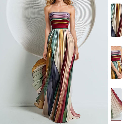 Robe maxi pour femme avec coupe fluide et dégradés de couleur sophistiqués Chic & Stil