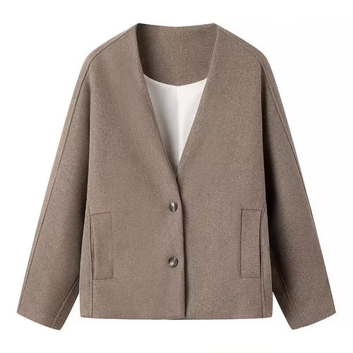 Elegant and fashionable women's jacket with structured fabric and long sleeves Lune London