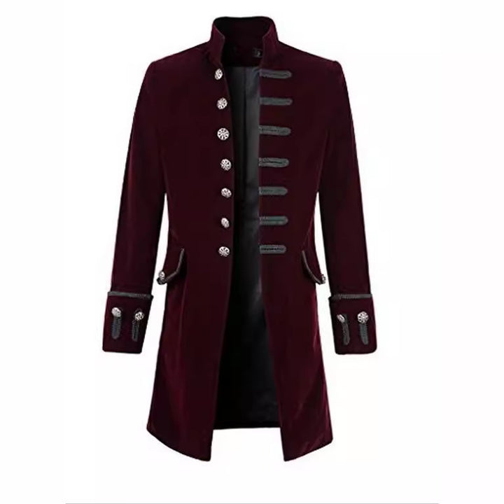 Elegant velvet coat for women with decorative buttons Lune London