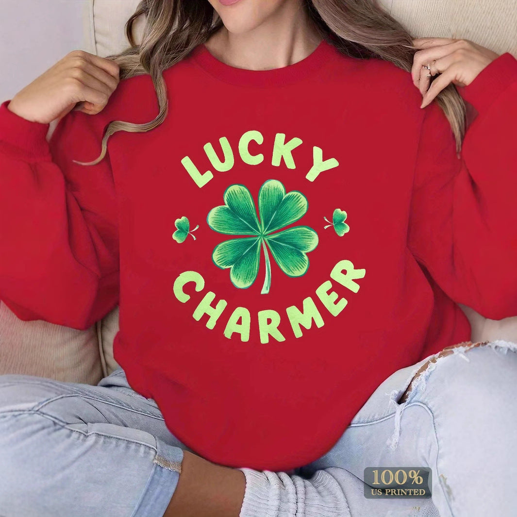 Women's sweatshirt with motivational print and casual fit Lune London