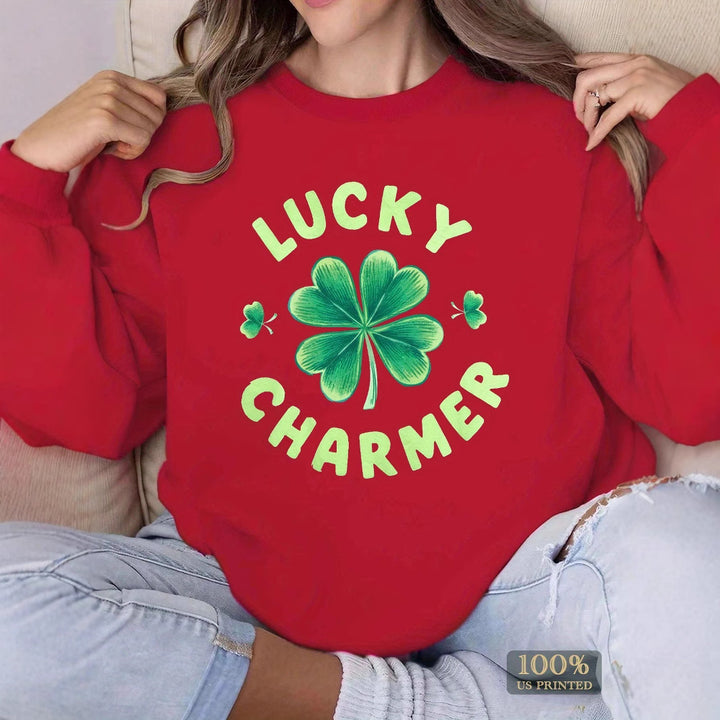 Women's sweatshirt with motivational print and casual fit Lune London