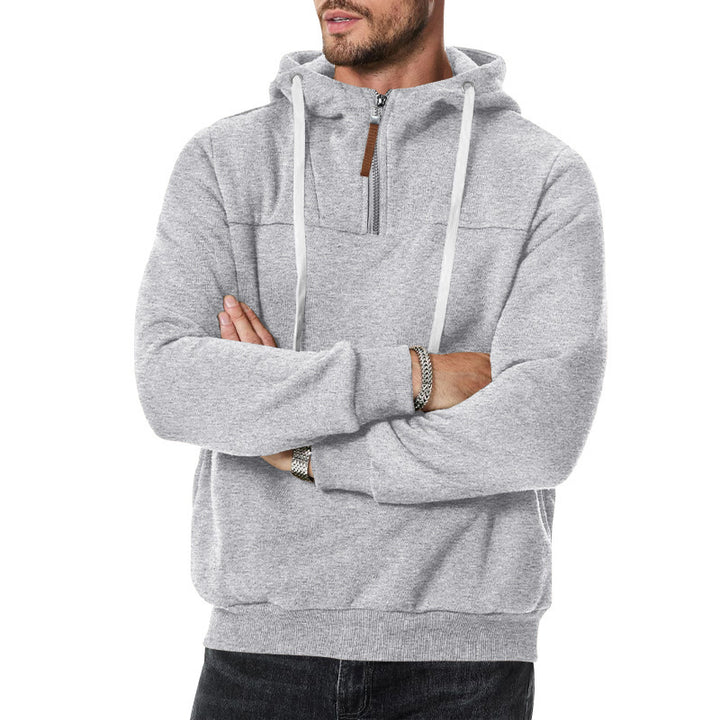 Fashionable men's hoodie with innovative zip closure and practical drawstrings Lune London