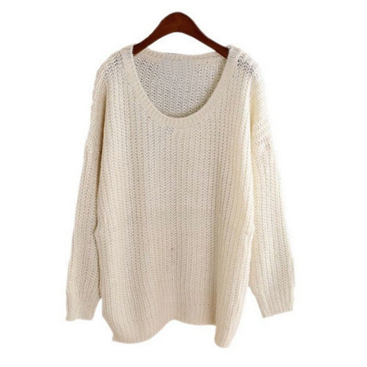 Ladies chunky knit pullover in soft material and loose fit Lune London