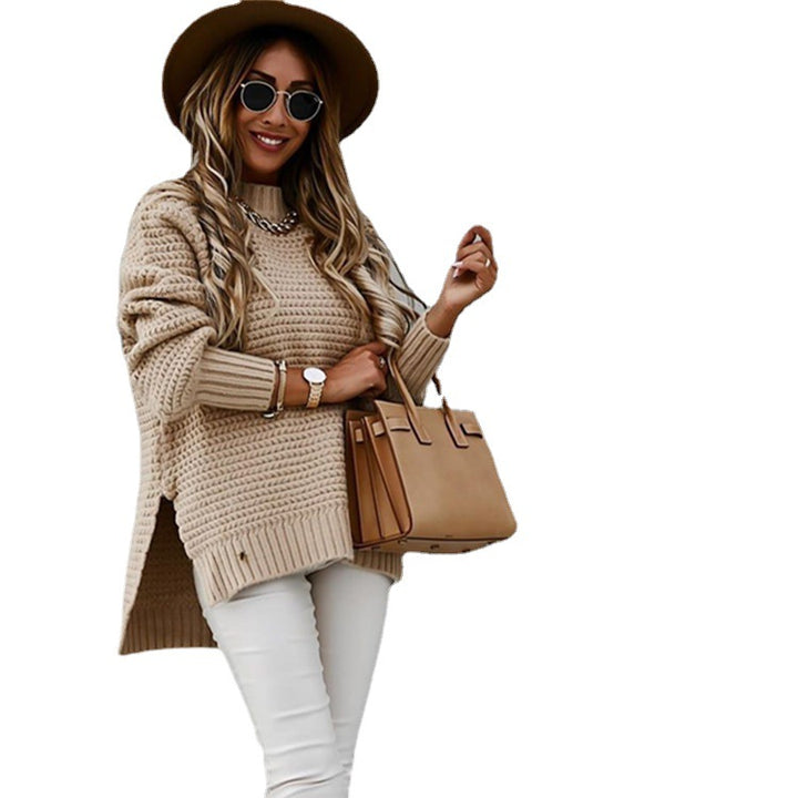 Oversized knitted sweater for women with textured pattern and relaxed fit Chic und Stil
