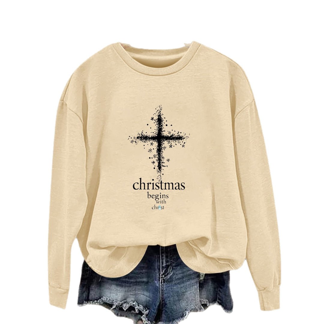 Sweat-shirt pour femmes avec motif chrétien et doublure intérieure douce Chic & Stil