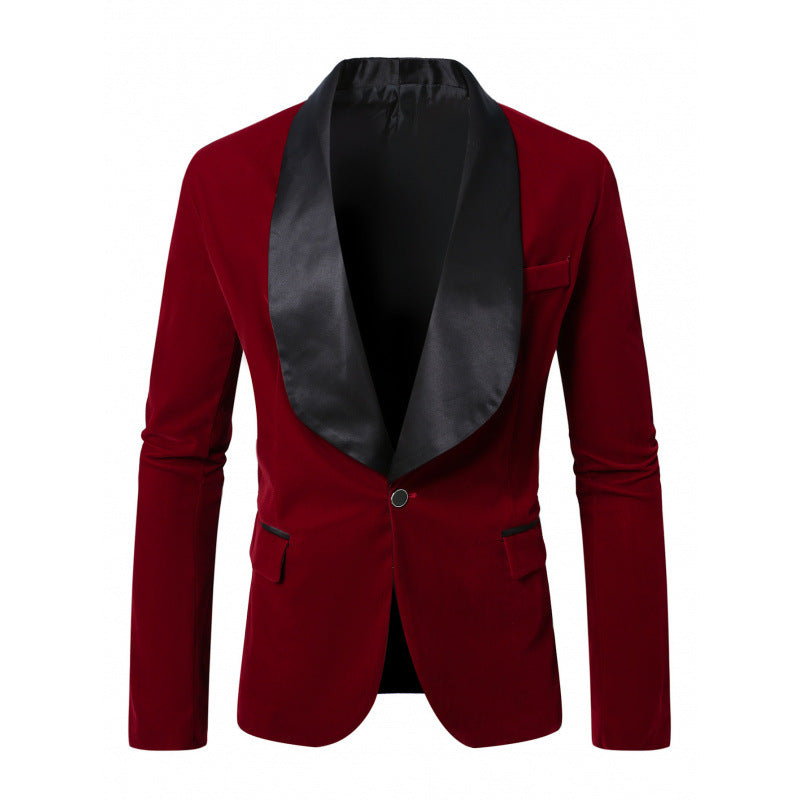 Men's velvet tuxedo blazer with sparkling satin lapels Lune London