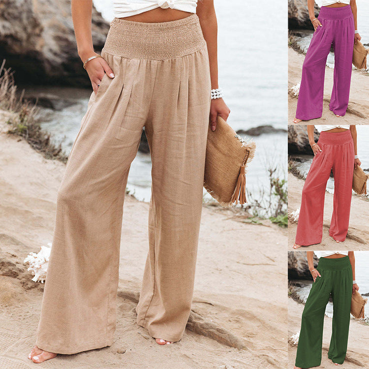 Loose summer pants for women with elastic waist and relaxed fit Lune London