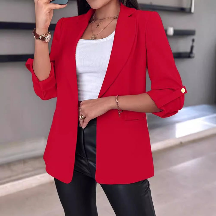 Ladies Elegant and Modern Blazer with Roll-Up Sleeves Lune London