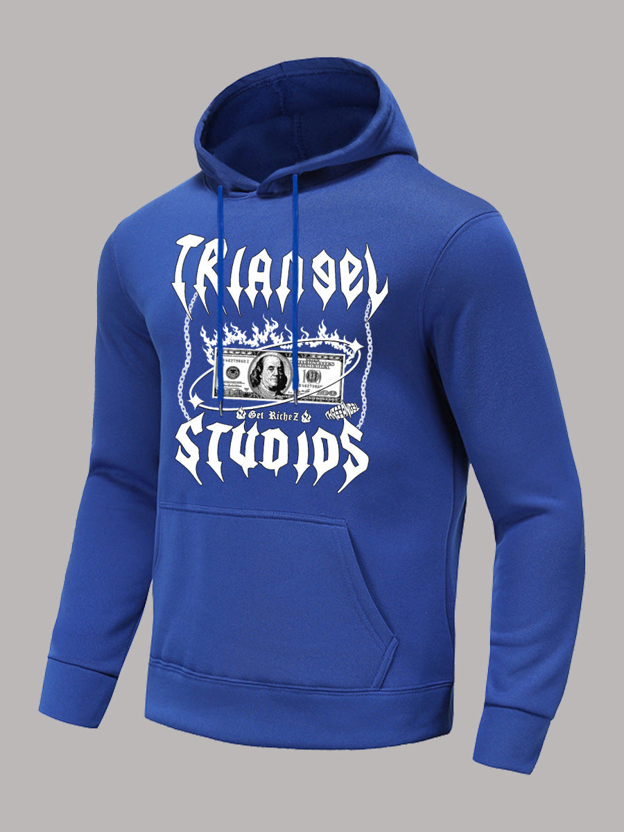 Hooded sweatshirt for men with creative graphic print Lune London