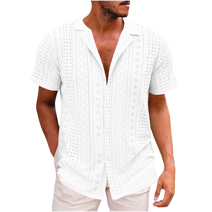 Short sleeve shirt for men with textured weaving Lune London