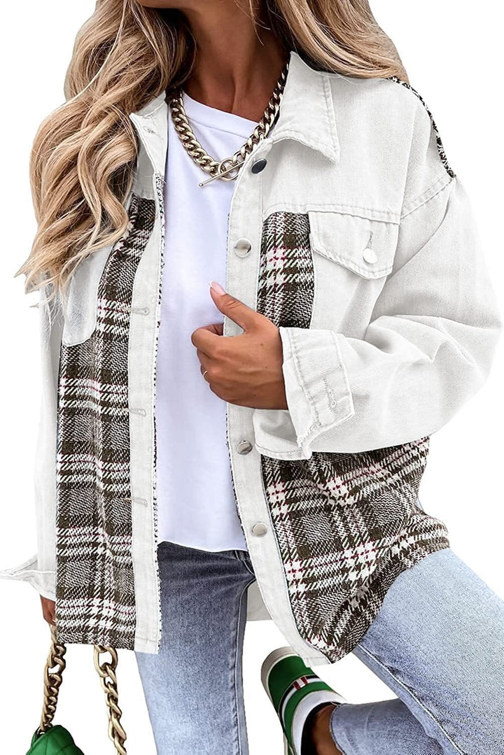 Chic and Stylish Women's Checkered Shirt Jacket