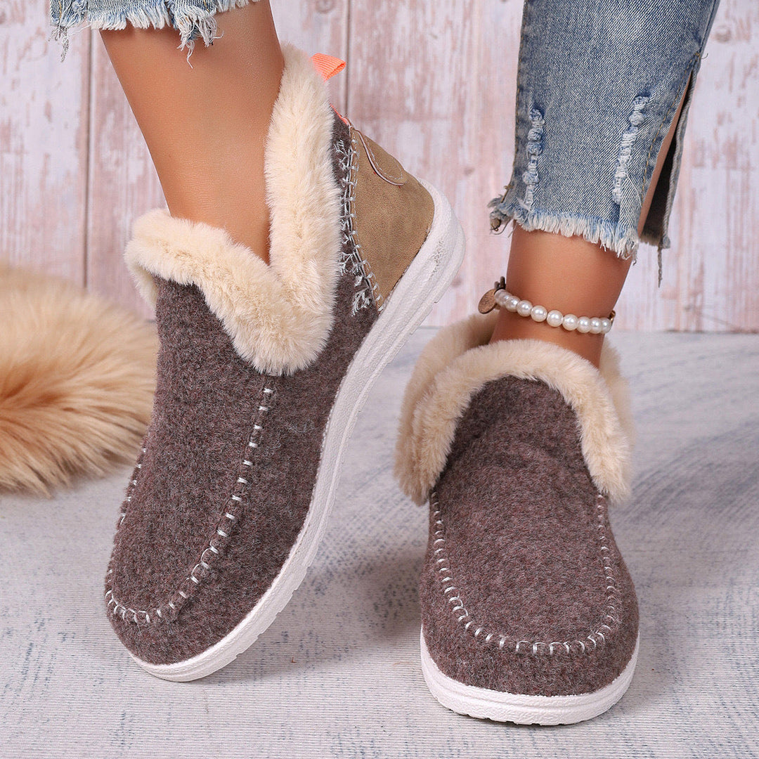 Women’S Fleece-Lined House Slippers with Non-Slip Sole and Comfortable Fit Lune London