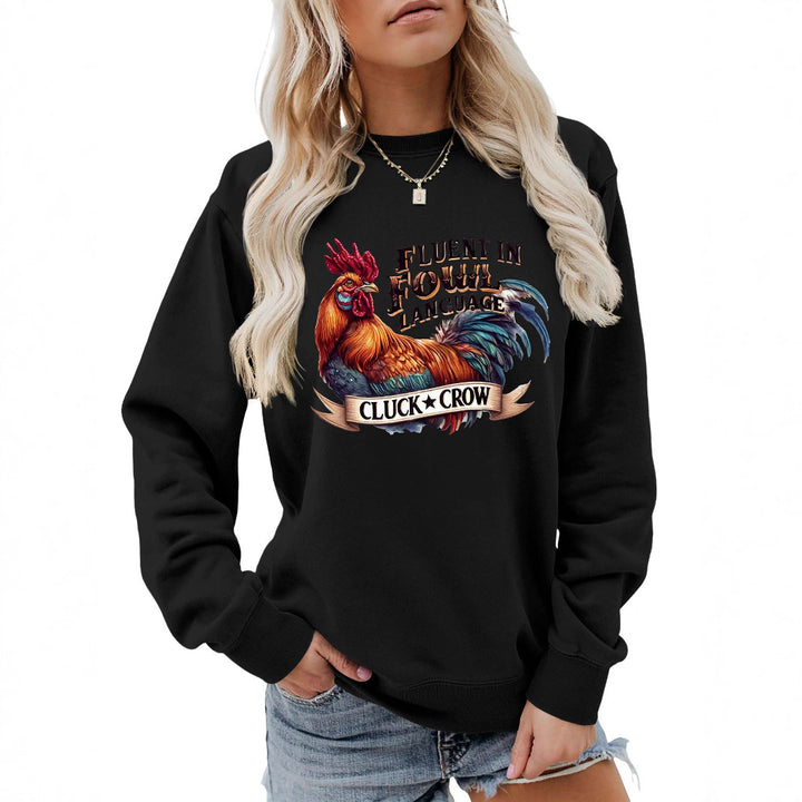 Sweat-shirt pour femmes avec motif de poulet humoristique et coupe confortable Chic & Stil