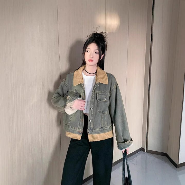Veste cargo pour femmes avec col douillet Chic & Stil