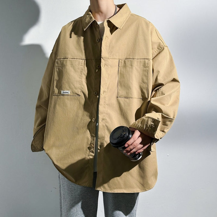 Oversized women's shirt with practical chest pockets Lune London