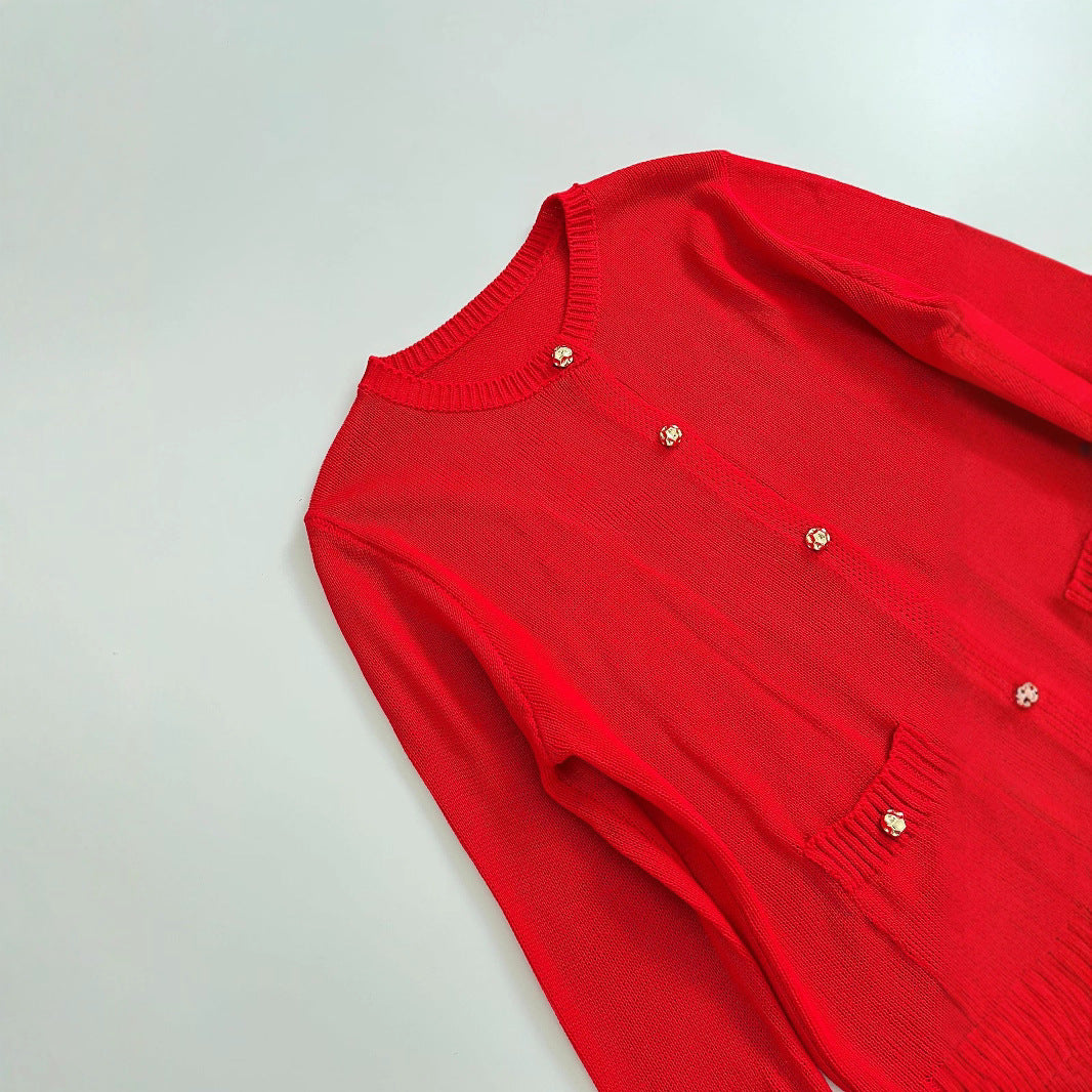Elegant women's cardigan with practical pockets Lune London