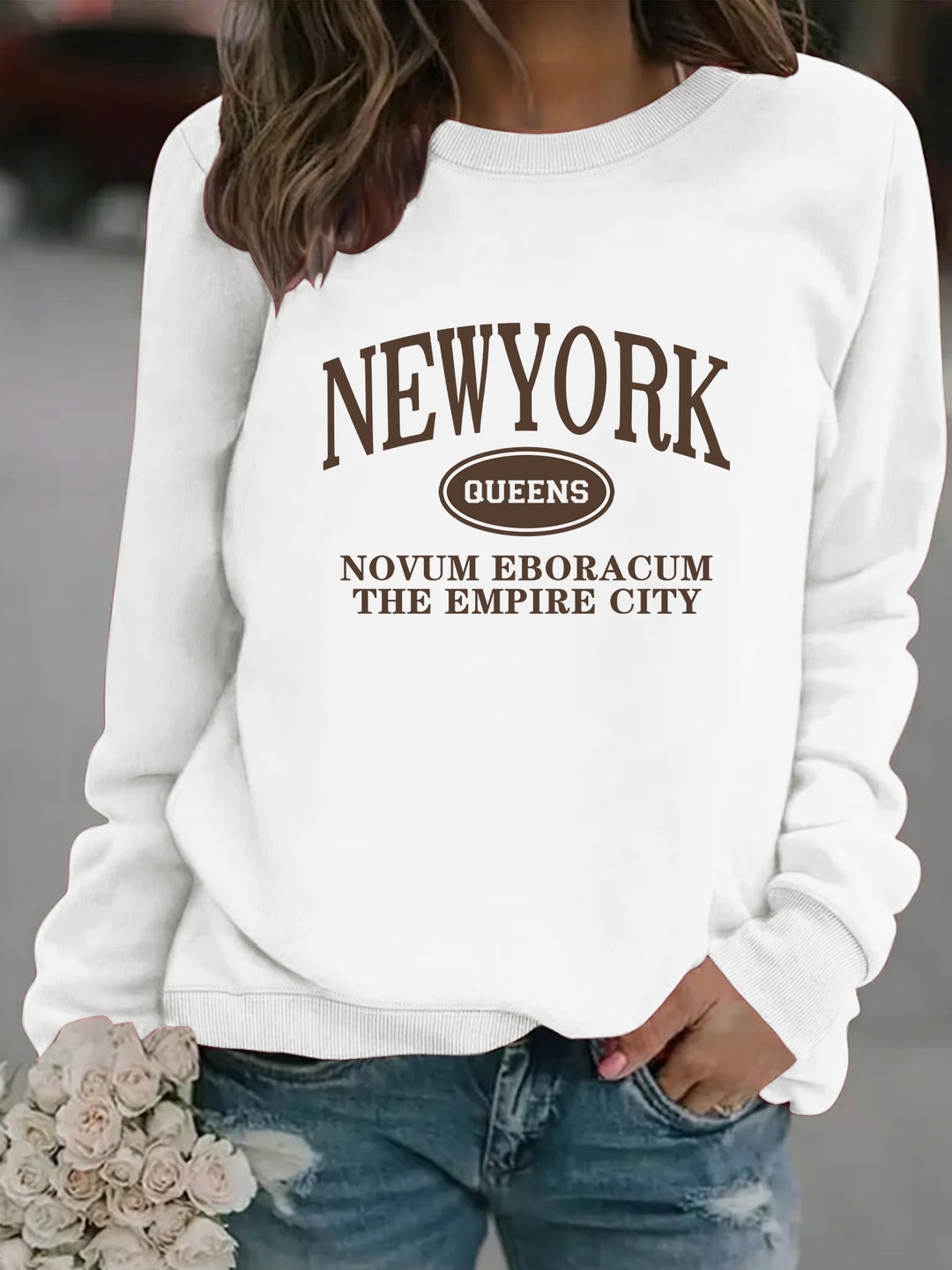 Sweatshirt pour femmes avec une stylisation de New Yorker