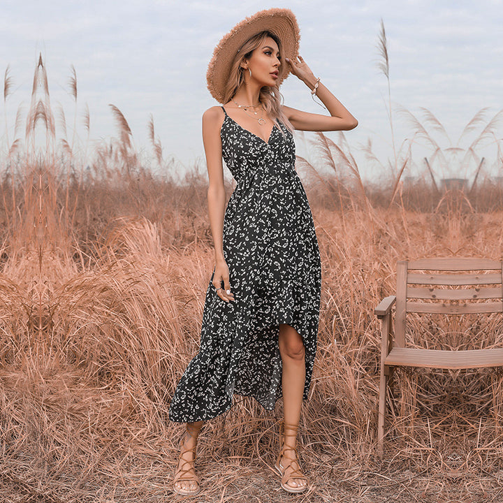 Lune London Adjustable Strap Layered Boho Maxi Dress for Women