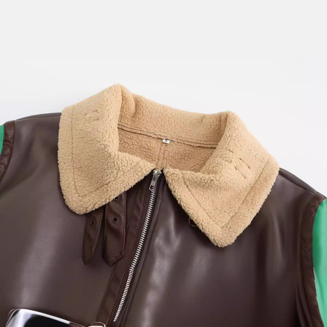 Chic and Stylish Women's Fashion Leather Jacket
