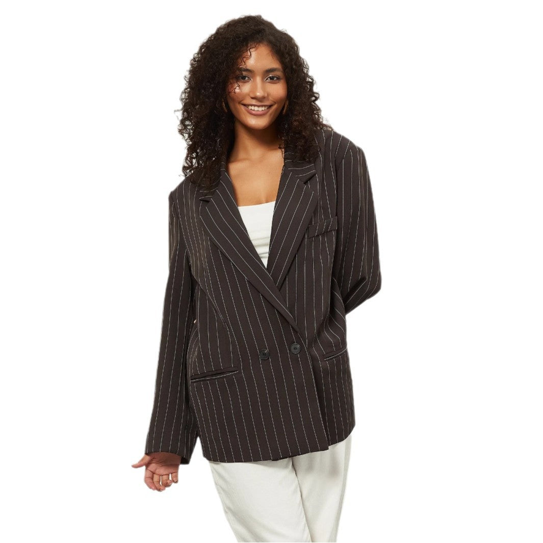 Women Oversized Striped Pattern Jacket Lune London