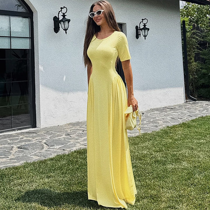 Elegant Maxi Dress for Women with Chic Side Pockets and Style