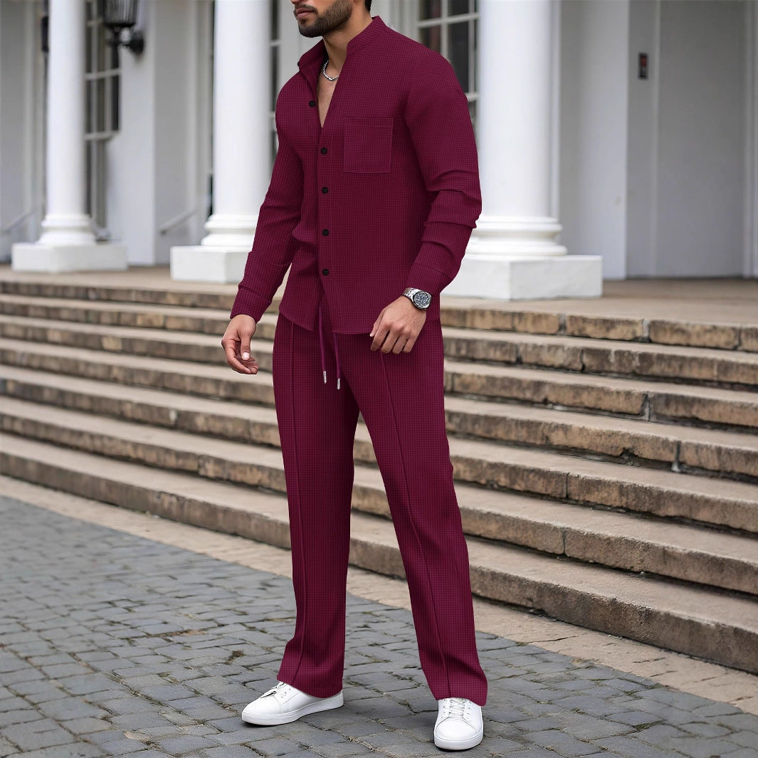 Elegant plaid pants for men with matching shirt Lune London