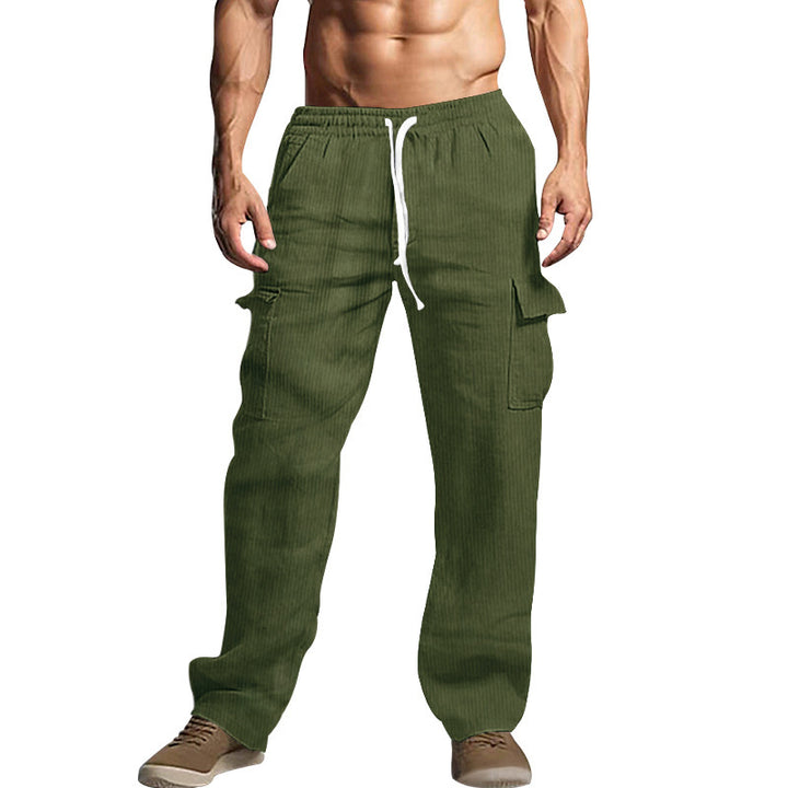 Men's comfortable cargo pants with adjustable waistband and side pockets Lune London